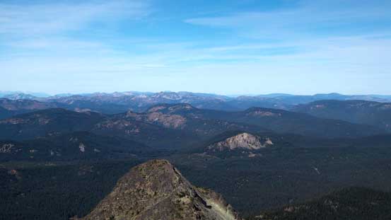 Looking North-east the scenery is more Interior Plateau than Coastal..