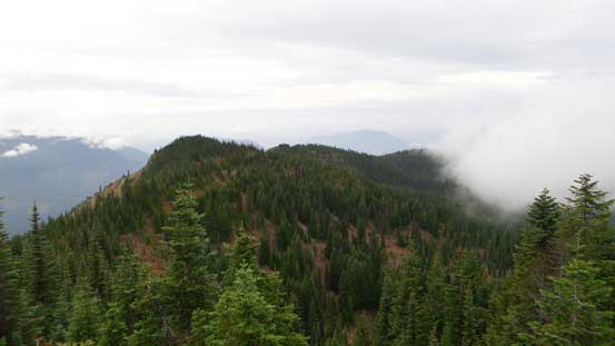 Looking back at the few bumps we just traversed over