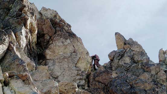 Simon finishing his route