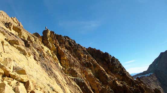 Ascending on the sunny south side now, still a bit of ways to go