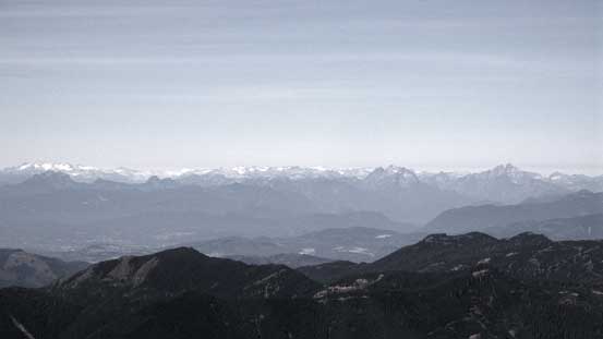 Peaks north of Fraser Valley including Robie Reid and Judge Holway (R)