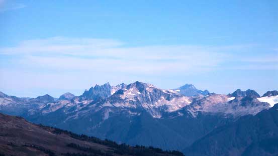 Mt. Blum with Mt. Terror (L) and Jack Mountain (R) behind its shoulder