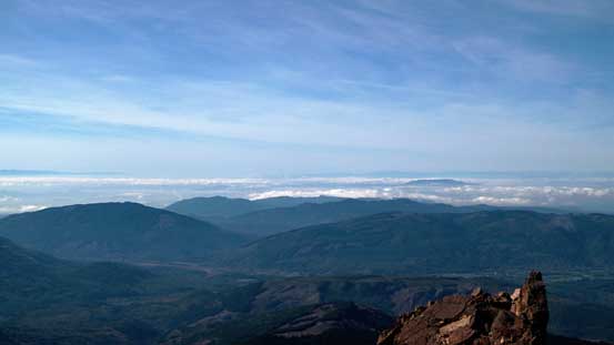 Some low clouds and the Coastal low land areas