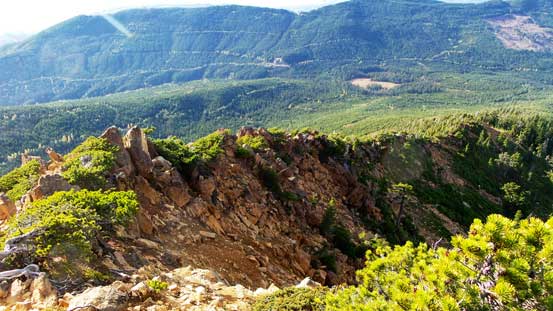 Looking down the remaining sections of the W. Ridge
