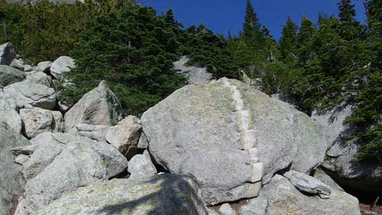 Arriving at the famous natural staircase