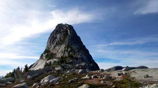 Arriving at the col now, looking towards Vicuna Peak