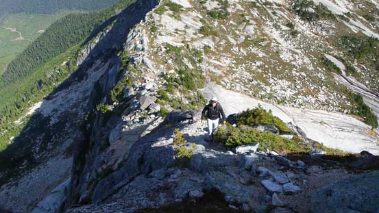 There's a flatter section