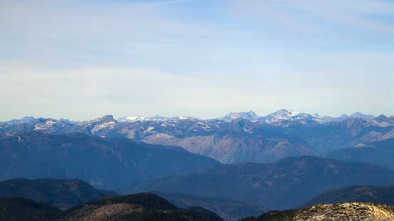 Scuzzy Mountain (fg, L) and Mehatl Peak (bg, R)