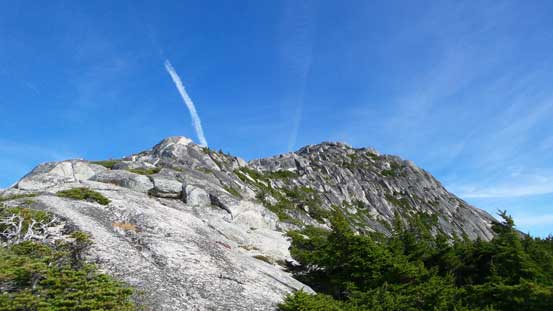 Hiking up some typical terrain