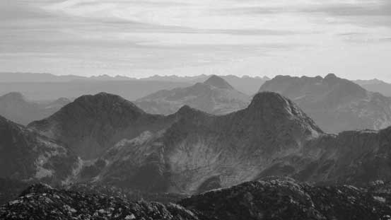 Nak Peak and Yak Peak in the foreground. Coquihalla Mountain behind