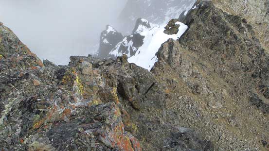 Here's that down-climb right at the start