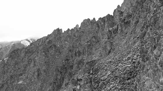 Traversing across on loose ledges