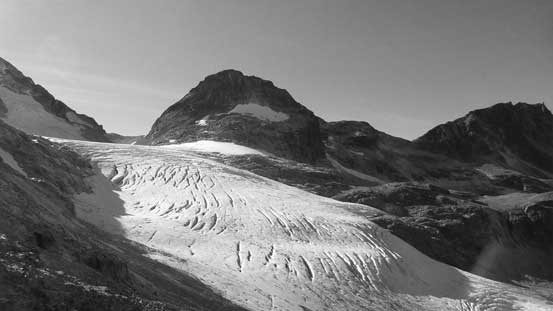 Parkhurst Mountain looms behind the Glacier