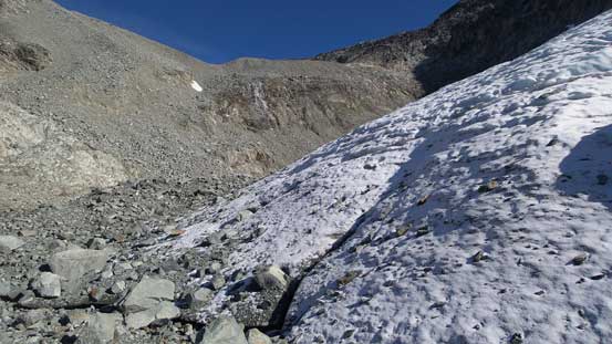 There's another glacier by this lower basin