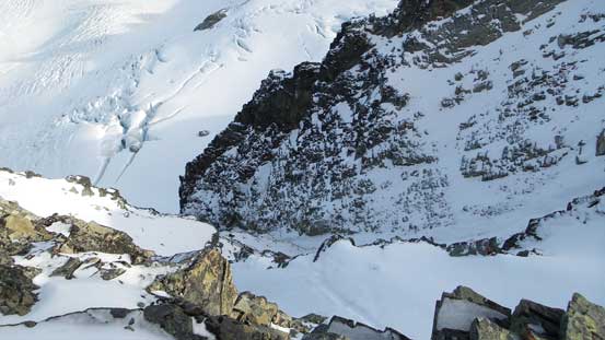 The very steep N. Face of Mt. Cook