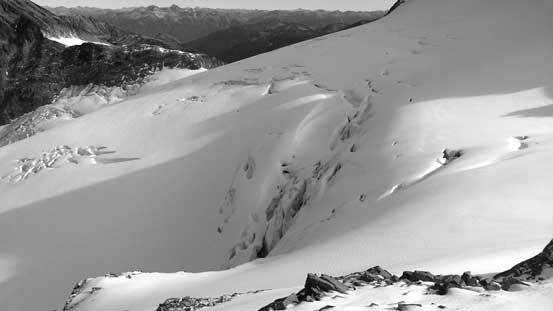This is the glacier that I had to cross