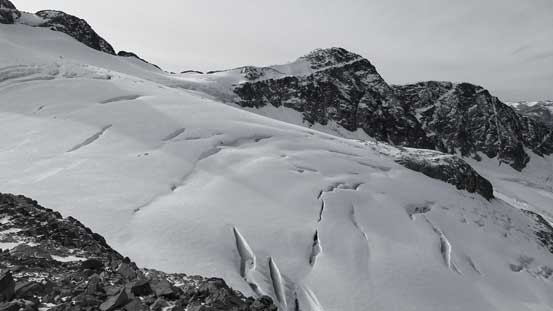Looking back at Mt. Cook and the glacier I just crossed