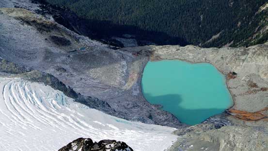 One of the few glacial lakes