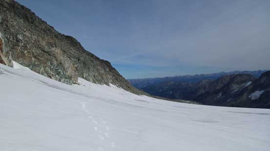 My tracks on this smaller glacier