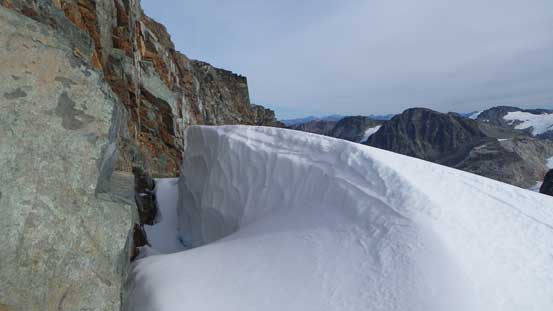 Moat by the larger glacier