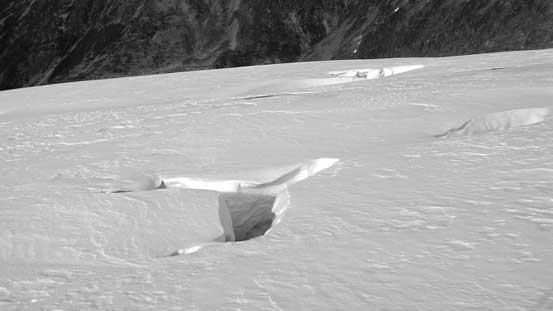 Very, very suspicious area... Couldn't trust any footing without probing a few times...