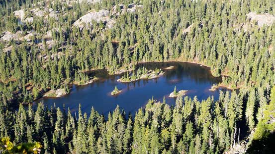 One of the many tarns by this summit plateau area