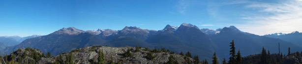 Mt. Currie - Wedge Mountain panorama. Click to view large size.