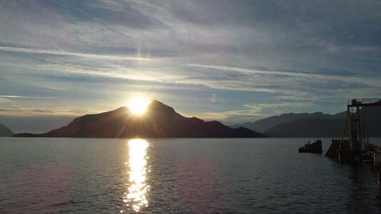 Sunset over Leading Peak (Anvil Island)