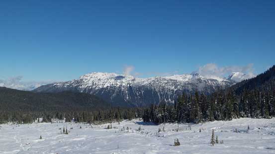 Looking back I could see Whistler Mountain