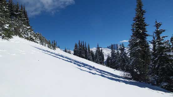 Here I traversed a long ways to the right