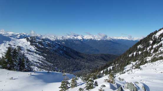 The other side. Way down low is the valley Sea-to-Sky Highway travels through