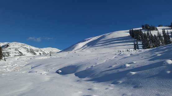 At the base of the slopes