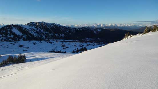 Time to head down. Nice to soft powder..