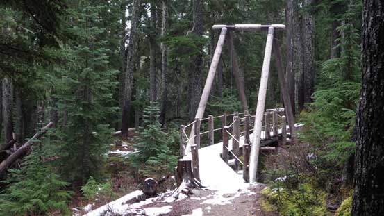 There're two well-built bridges. Too bad the second one was down.