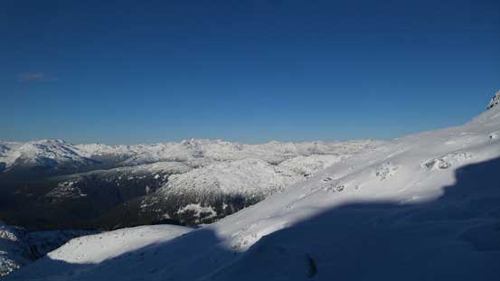 Starting to get higher than the peaks nearby.