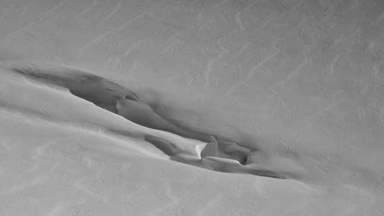 There're crevasses on this glacier...