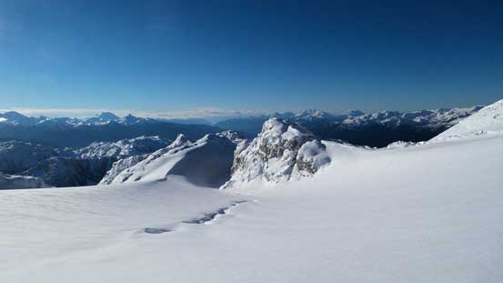 Looking back from the south glacier