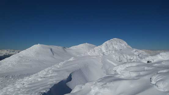 A view from the first highpoint. The summit is somewhere over there.