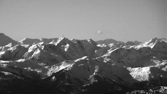 Tricouni Peak in the pointy peak in foreground