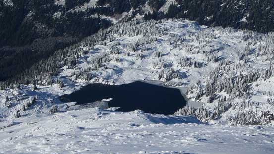 Beaverly Lake on the west side of Rainbow Mountain