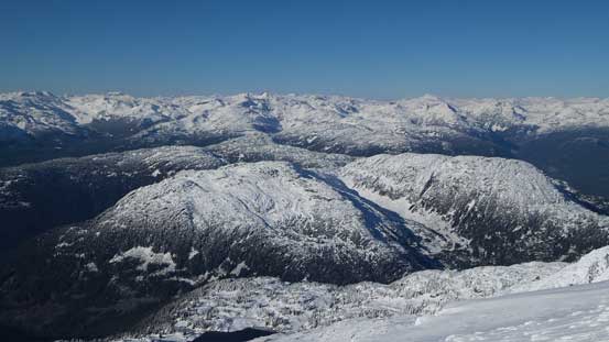 Peaks such as Puma, Telemagique in the foreground