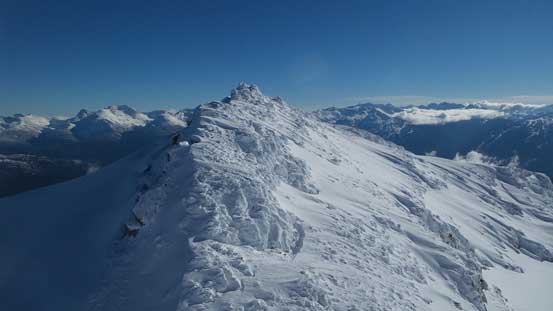 Descending the SW Ridge