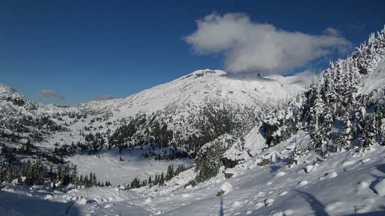 Looking back at Rainbow Mountain