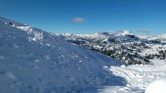 More snow covered boulders to negotiate..