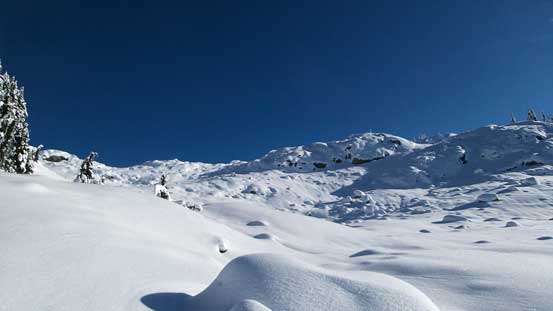 Ascending upwards veering left