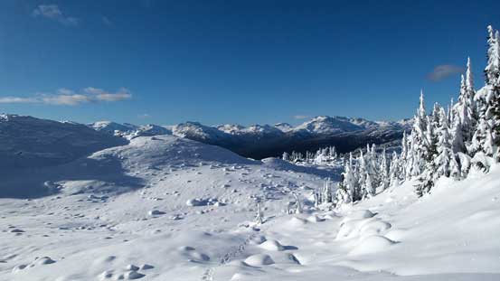 Gaining more height, looking back towards this plateau