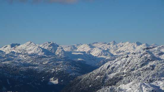 Peaks on the Pemberton Icefield