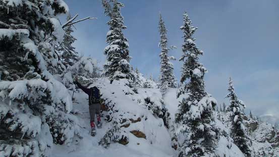 Starting the ridge traverse