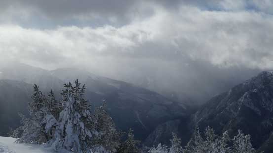 Weather was still bad up the Duffey Road