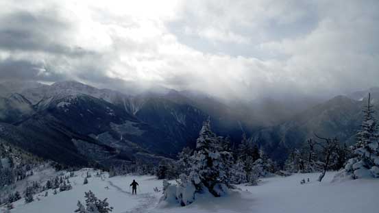 Heading off the summit